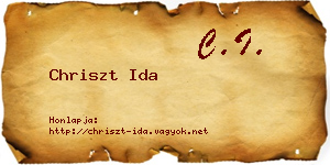 Chriszt Ida névjegykártya